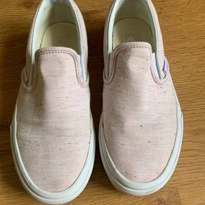 Vans light pink with multicolored polka dots